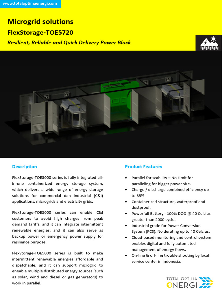 Brochure FlexStorage-TOE5720 Rev.0 | PDF | Distributed Generation ...