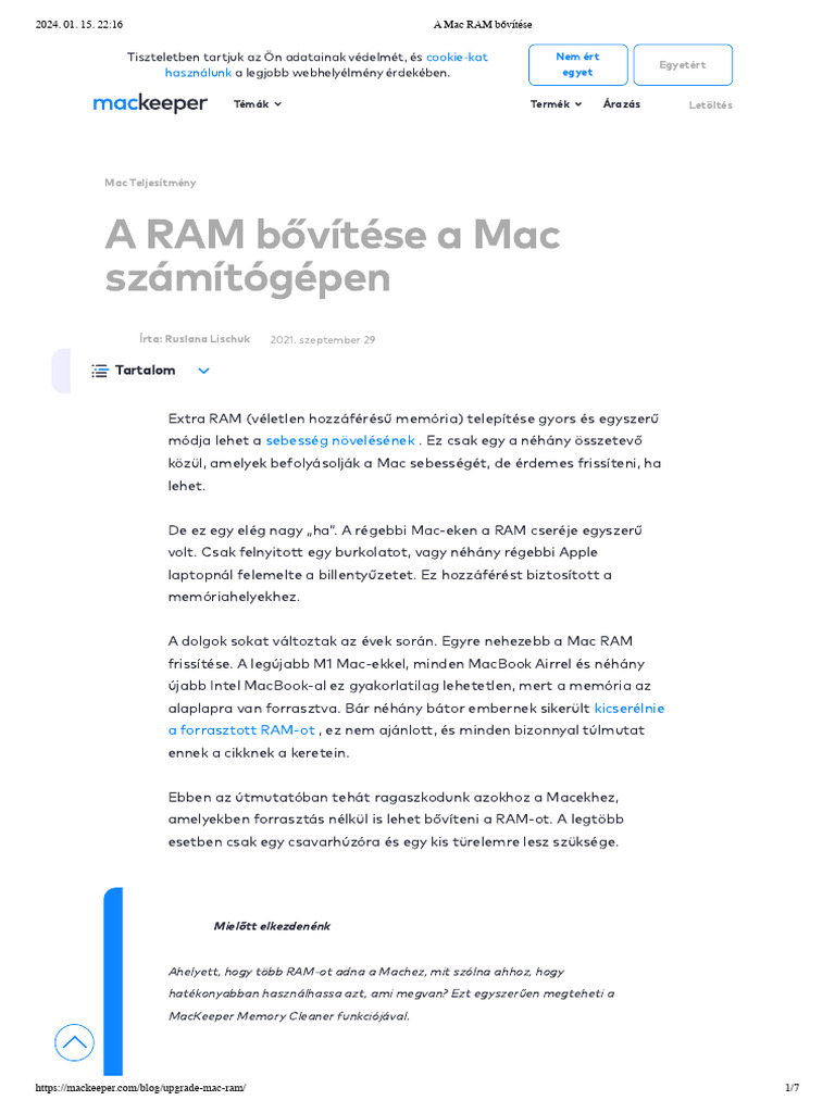 A Mac RAM Bővítése | PDF