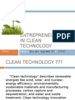 Entrepreneurship in Clean Technology