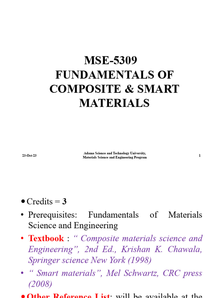 Fundamentals of Composite Materials | PDF | Composite Material | Young ...