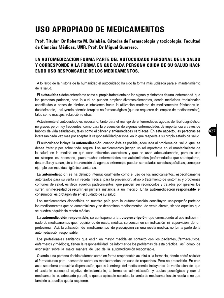 44 - BALABAN. Uso Apropiado de Medicamentos | PDF | Medicamentos con ...
