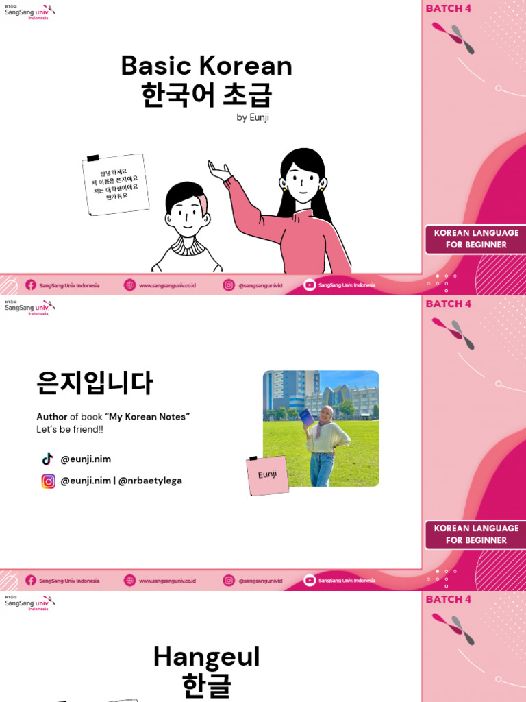 Korean Language For Beginner Pdf