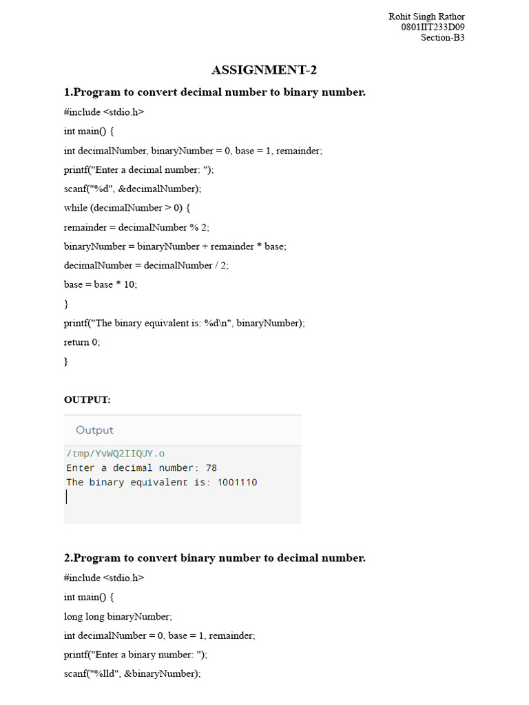 DS Assignment 2 | PDF | Computer Engineering | Elementary Mathematics