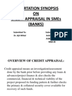 Dissertation Synopsis ON Credit Appraisal in Smes (Banks)