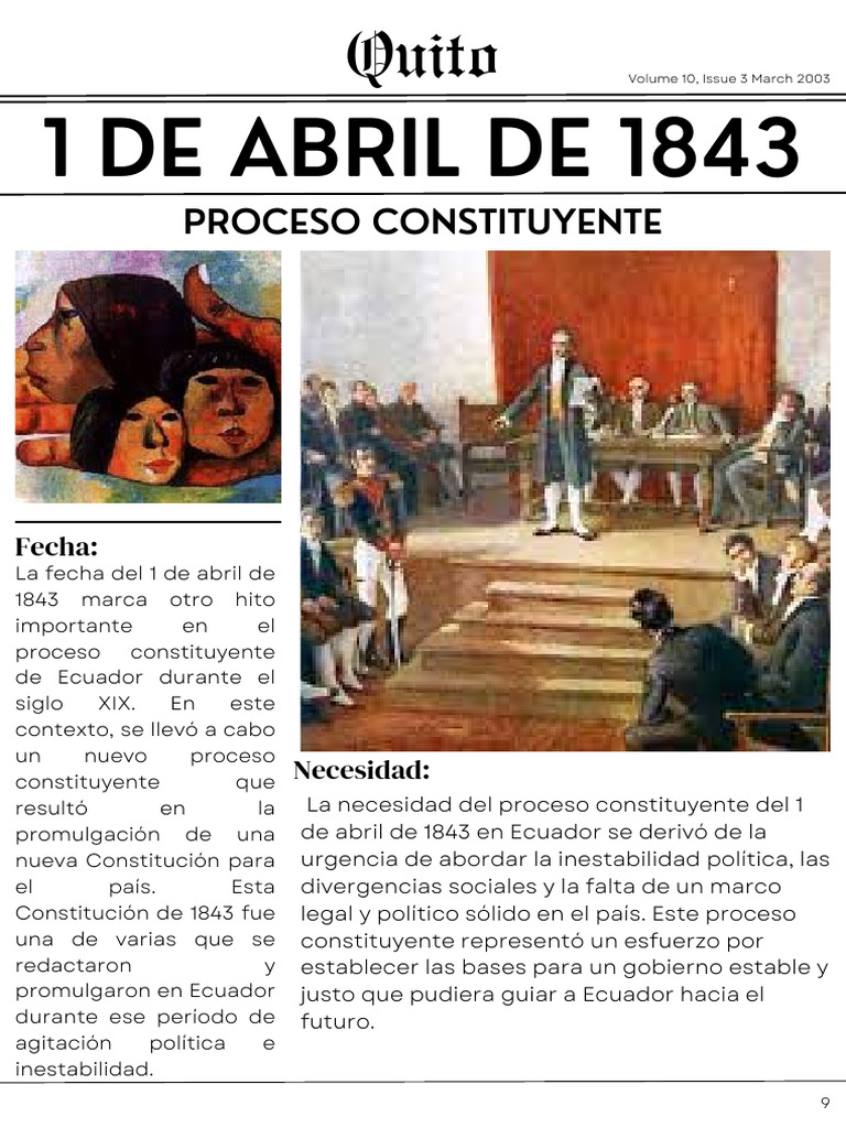 Constitución de 1843 en Ecuador | PDF | Ecuador | Constitución