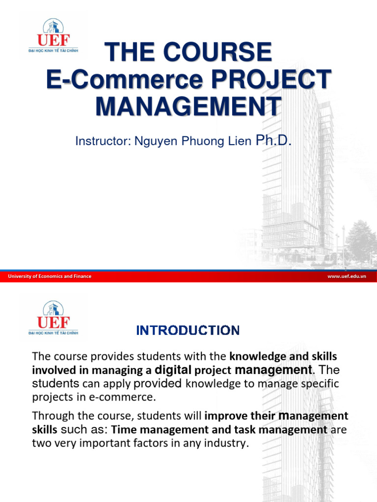 E-Commerce Project Management Course | PDF | Project Management | Websites