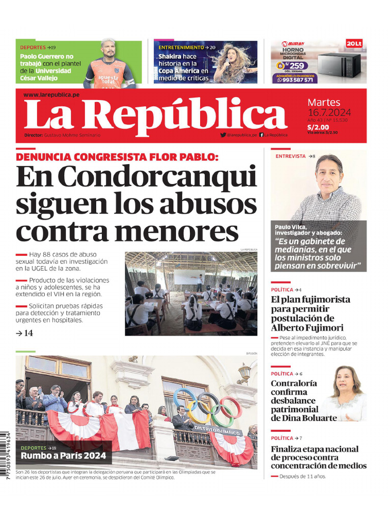 La Republica ?16072024? | PDF