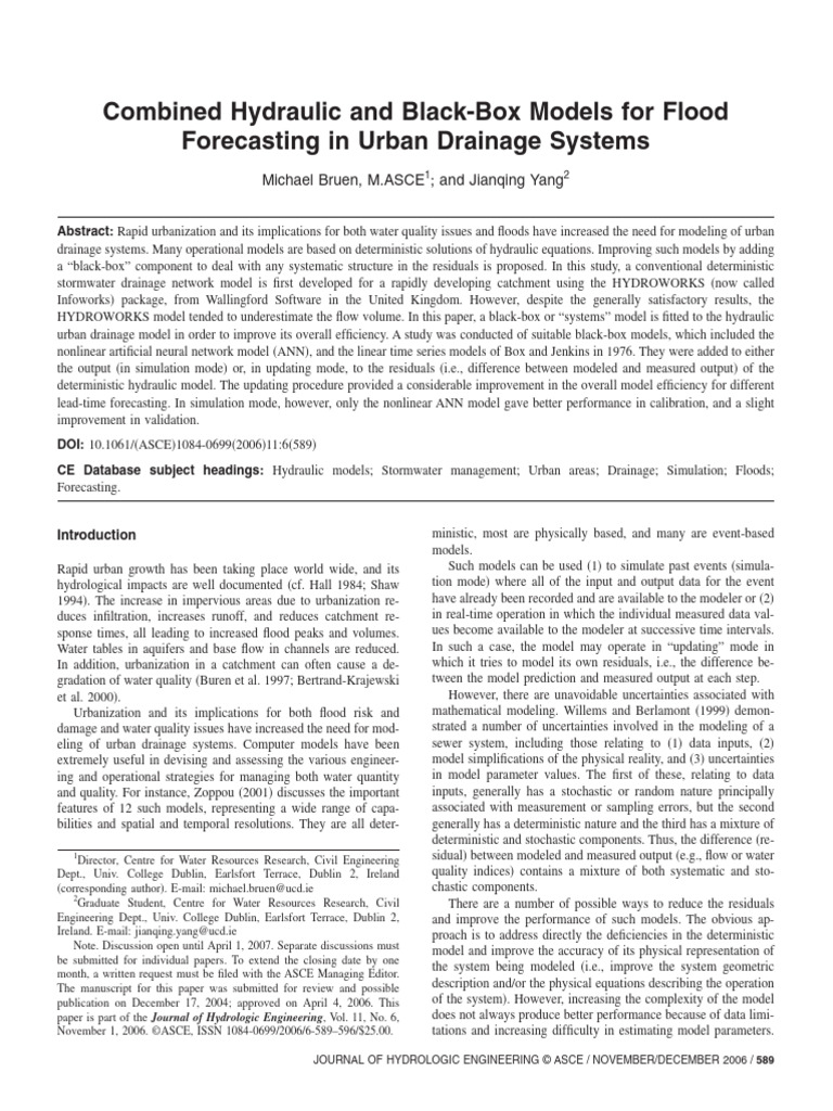 Flood Forecasting with Hybrid Models | PDF | Forecasting | Artificial ...