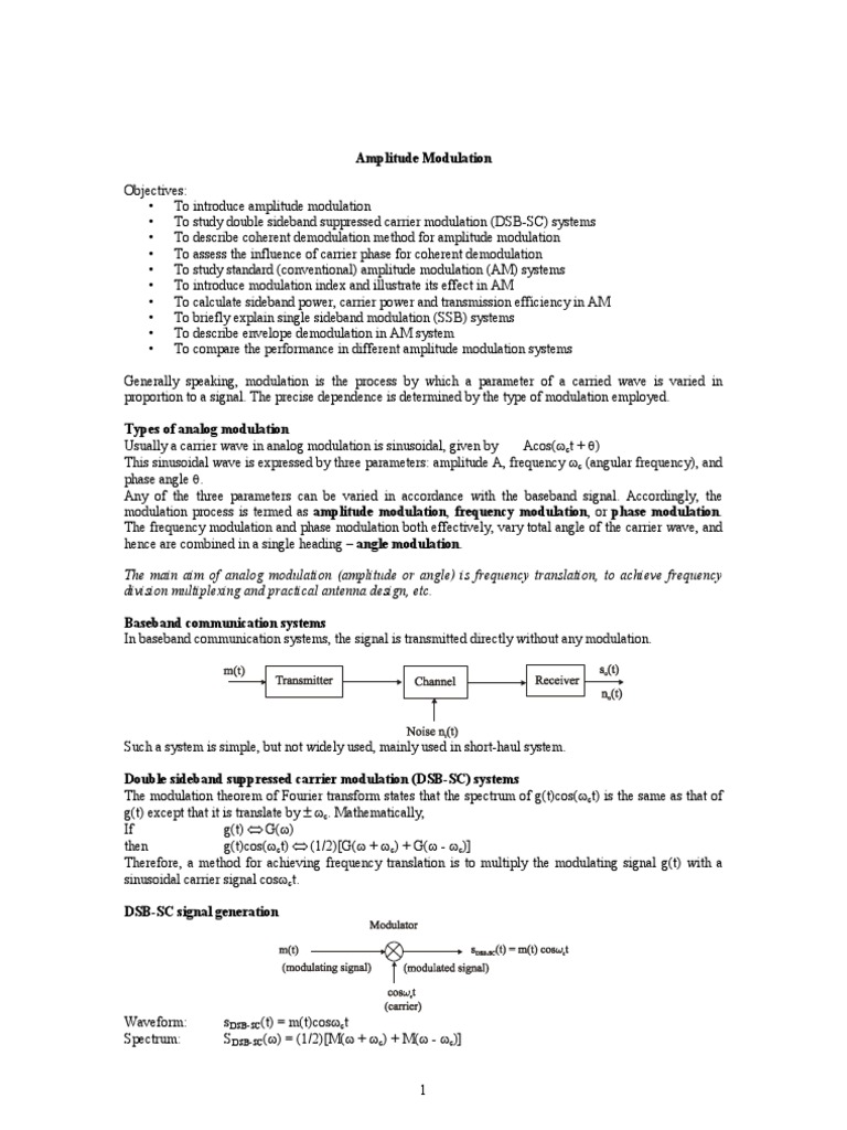 Chap3 Amplitude Modulation | Modulation | Broadcast ...