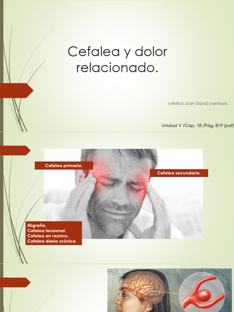 Fisiopato II - Cefalea y Dolor Relacionado - Montoya | PDF | Dolor de ...