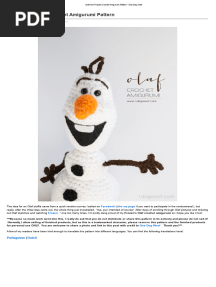 Olaf From Frozen Crochet Amigurumi Pattern - One Dog Woof