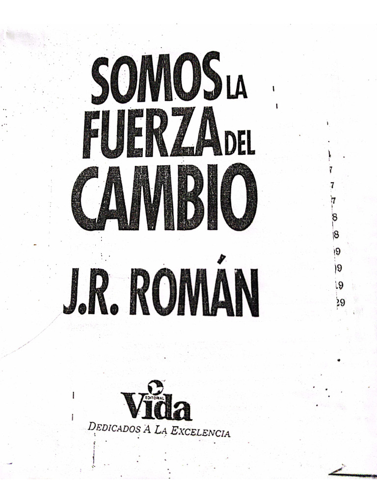 1 LIBRO Somos La Fuerza Del Cambio JR Román | PDF
