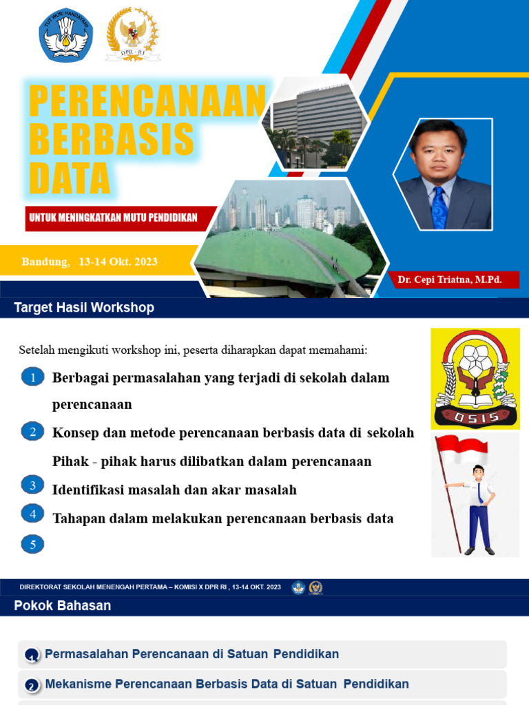 PERENCANAAN BERBASIS DATA, 13-14 Okt 2023 | PDF