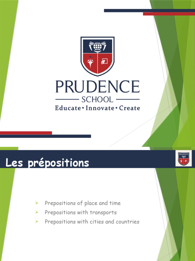 Notes - Les Prepositions g9 | PDF | Mécanique du langage | Grammaire