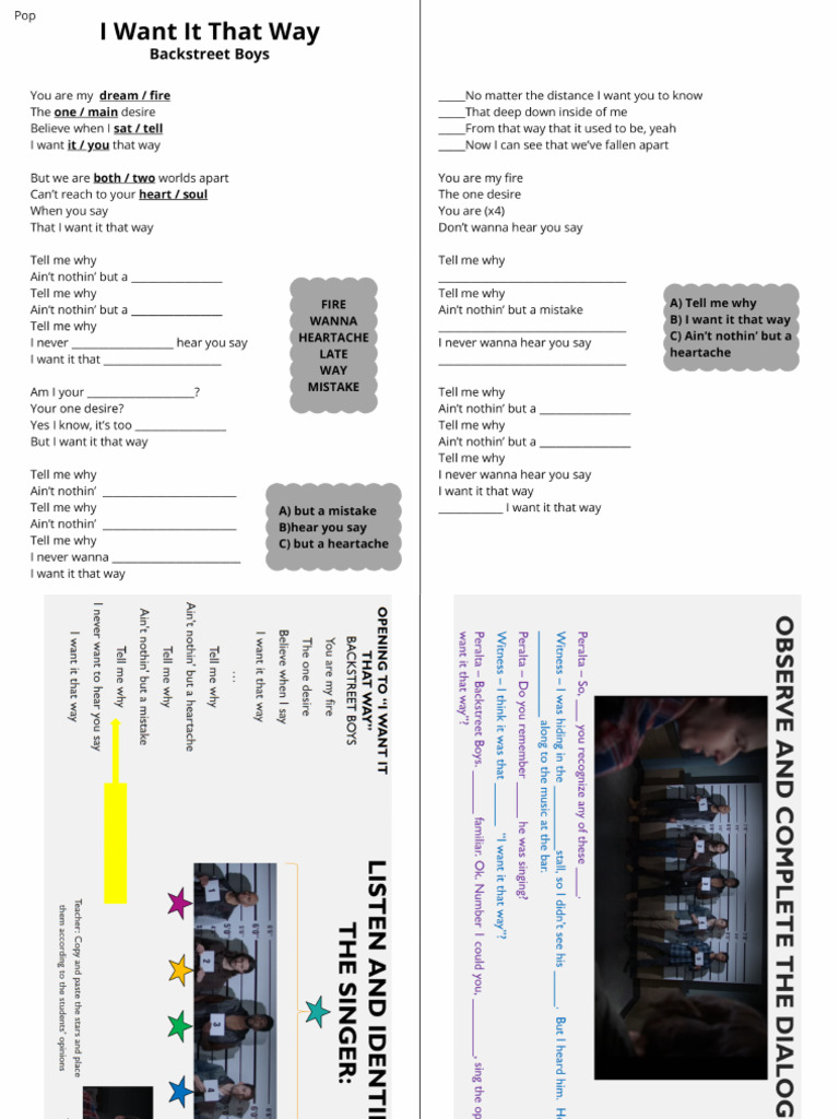 I Want It That Way | PDF