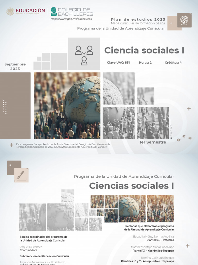 Programa Ciencias Sociales I 2023 | PDF | Plan de estudios | Evaluación