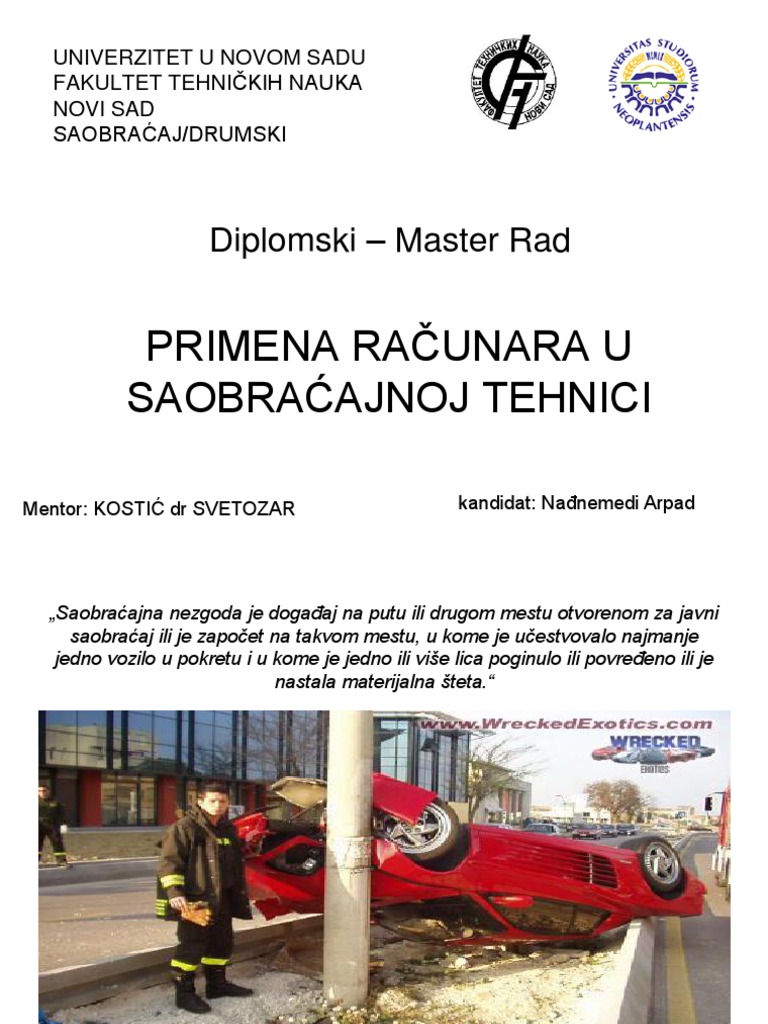 Primena Racunara U Saobracajnoj Tehnici | PDF