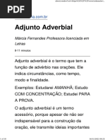 13.11. Exercícios Sobre Adjunto Adverbial (Com Gabarito Comentado ...