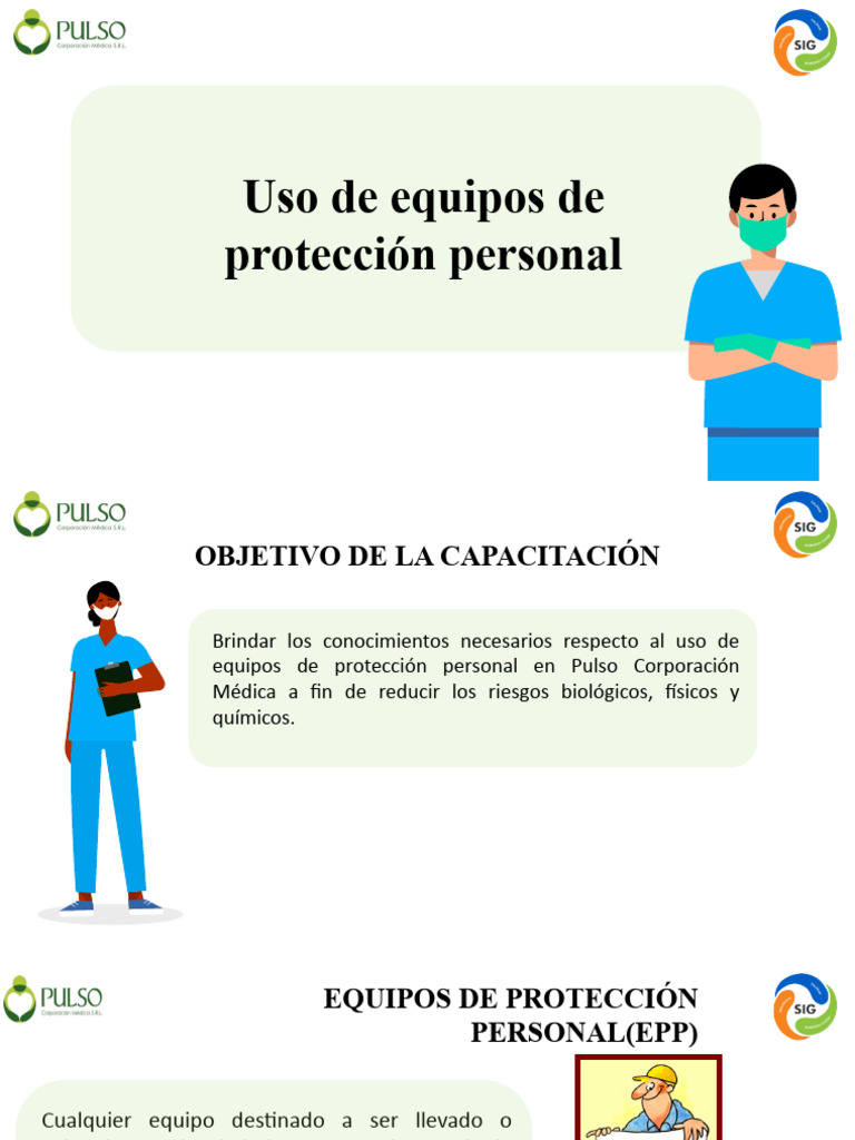 Capacitacion de Uso de Equipos de Proteccion Personal | PDF | Equipo de ...