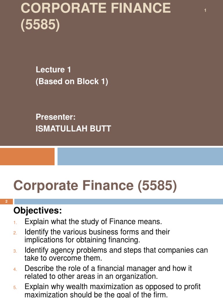 Corporate Finance Overview and Roles | PDF | Partnership | Accounting