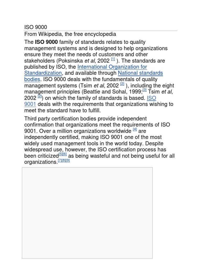 Iso 9000 | PDF | Iso 9000 | Quality Management System