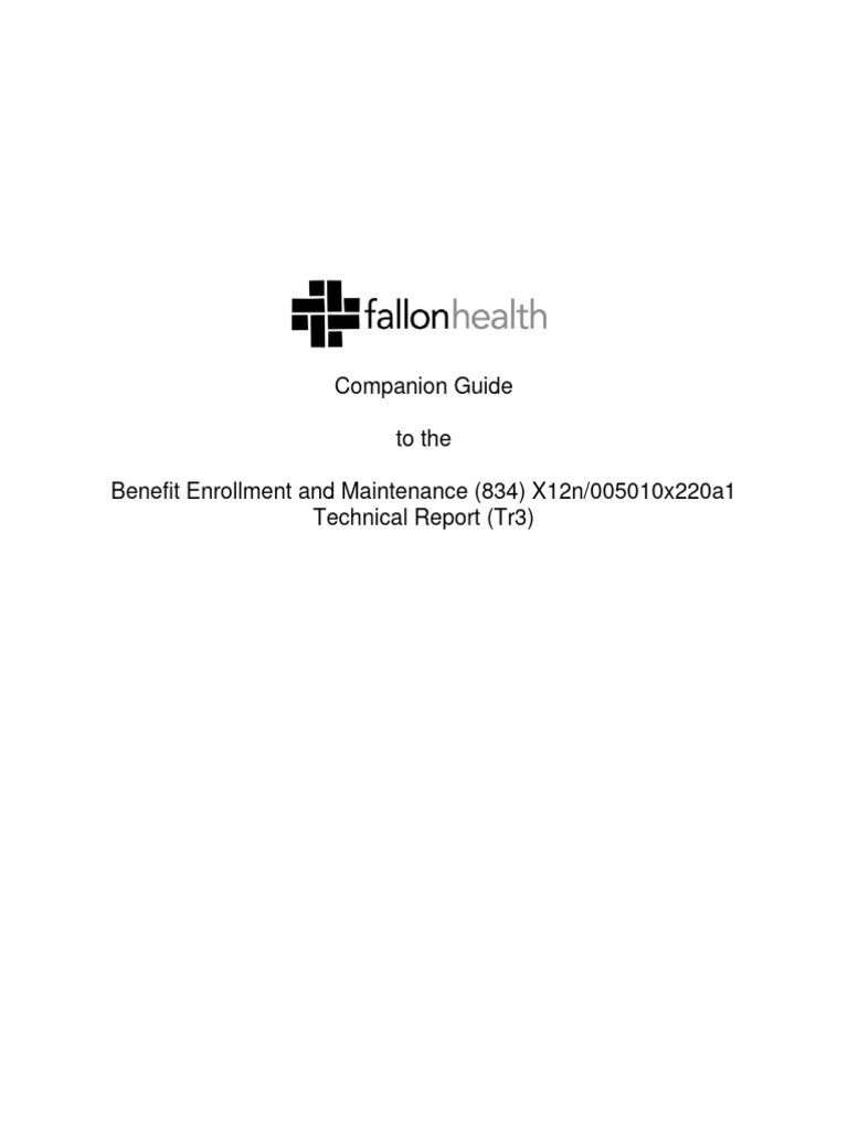 Fallon Health 834 Enrollment Guide | PDF | Health Insurance Portability ...