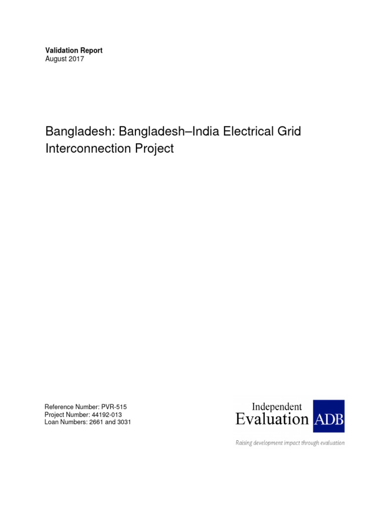 Bangladesh Bangladesh-India Electrical Grid Interconnection Project ...