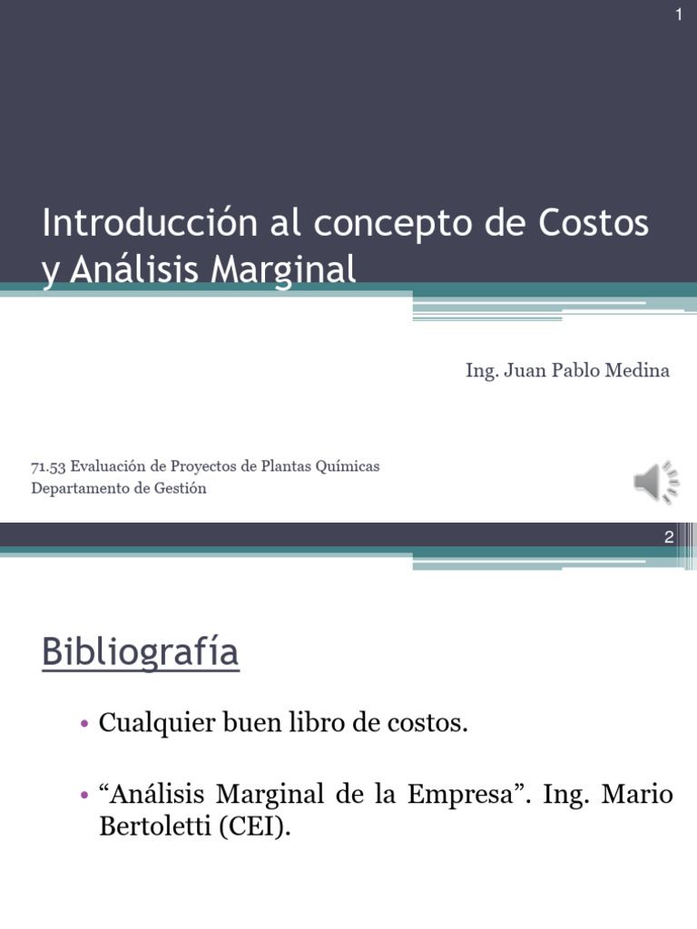 Introducción Al Concepto de Costos y Análisis Marginal 2022 | PDF ...