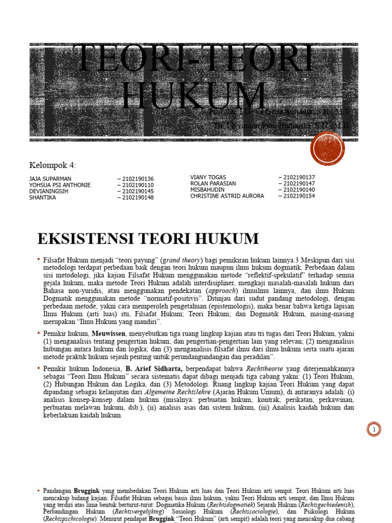 Teori Hukum oleh Prof. I Dewa Ged…