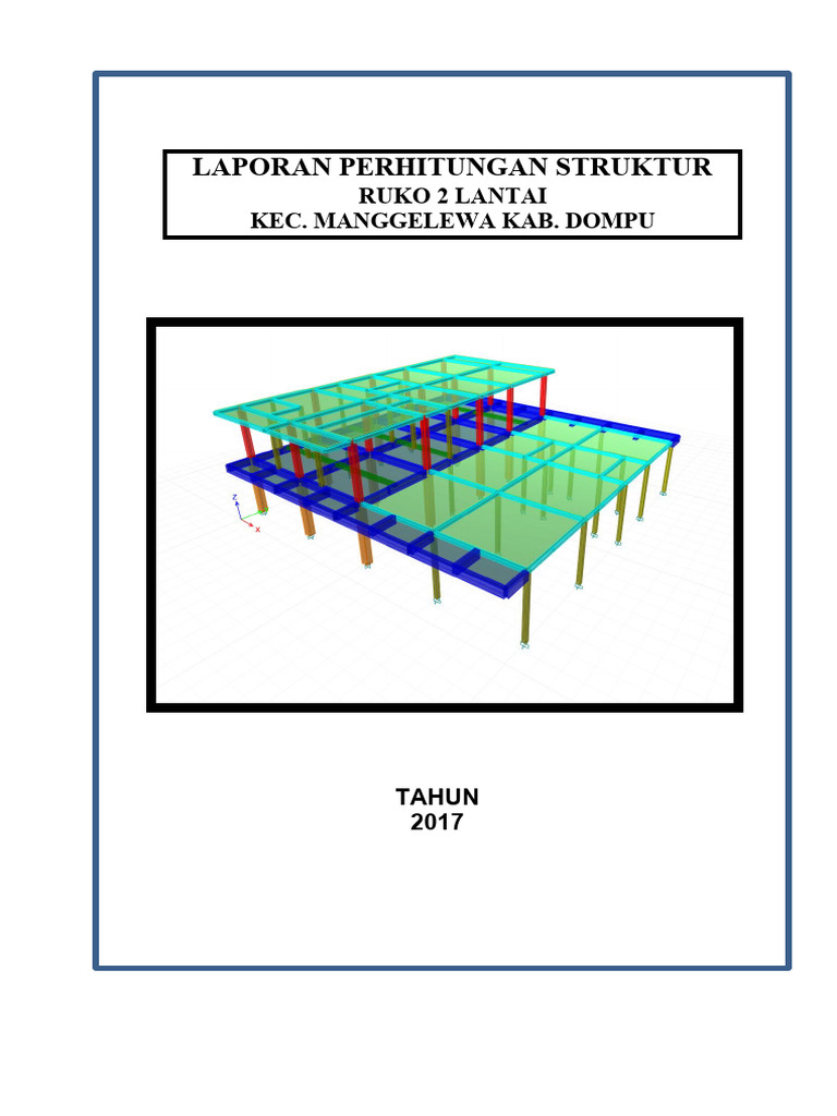 Perhitungan Struktur Ruko 2 Lantai | PDF