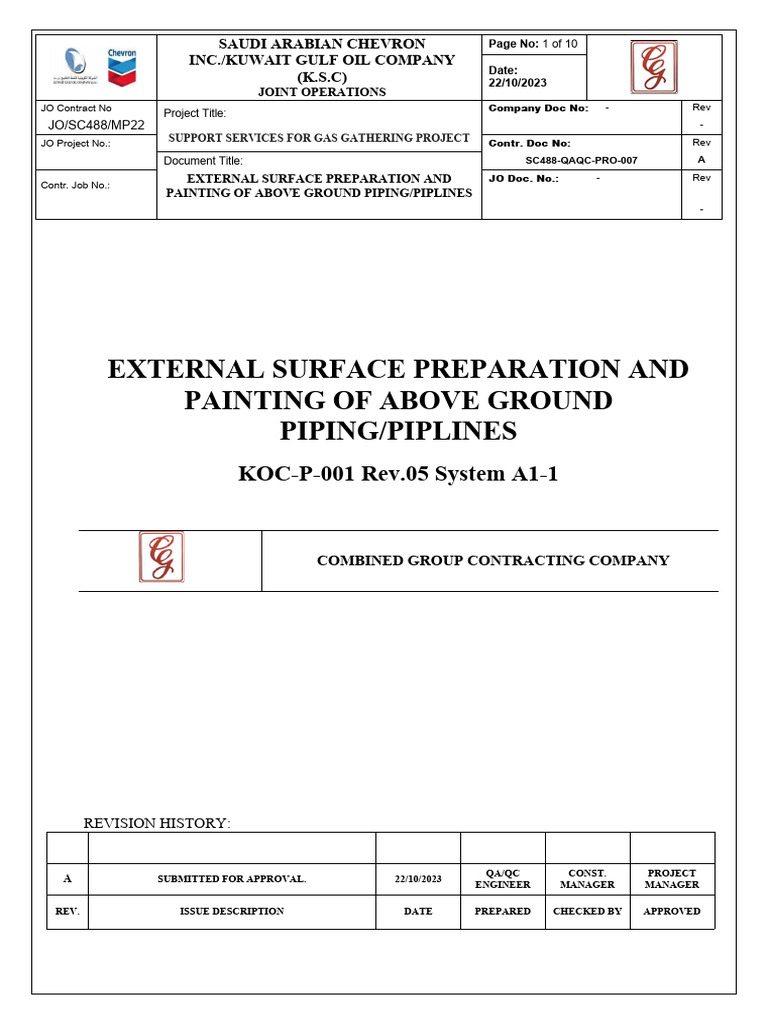 External Surface Prep & Painting Guide | PDF | Paint | Welding