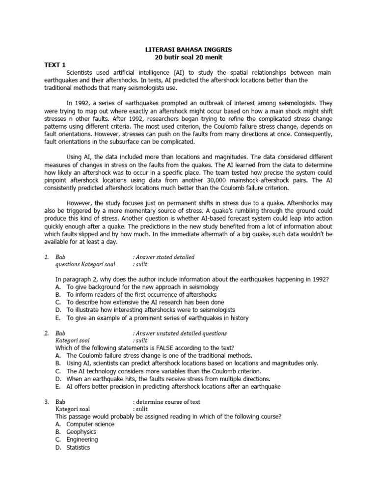 Naskah soal literasi bahasa inggris jan 24 download free pdf