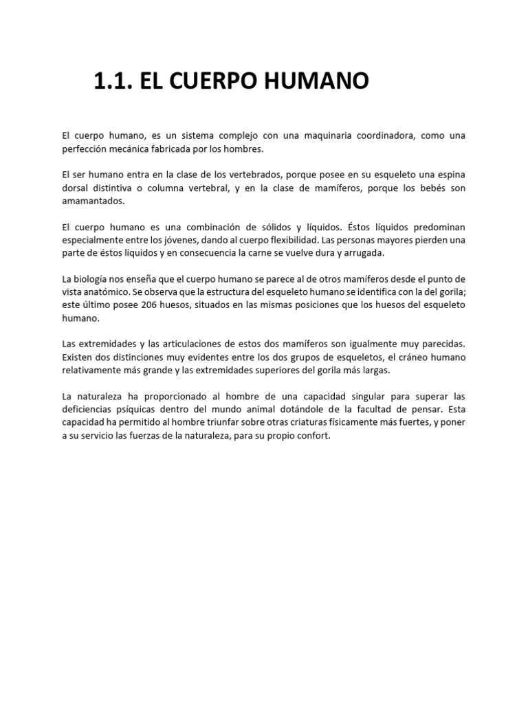 Anatomía y Composición del Cuerpo Humano | PDF | Cuerpo humano | Anatomía