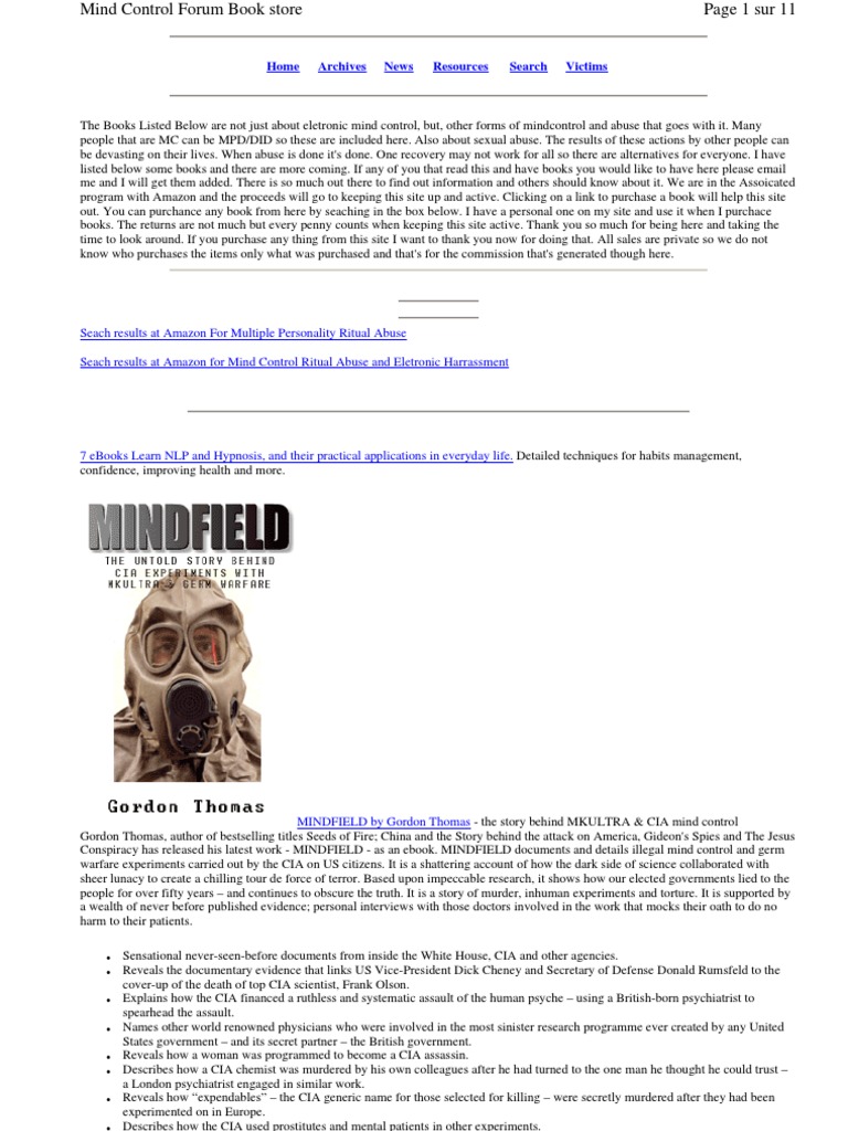 Mind Control Forums - Complete Book List | PDF | Self Harm ...