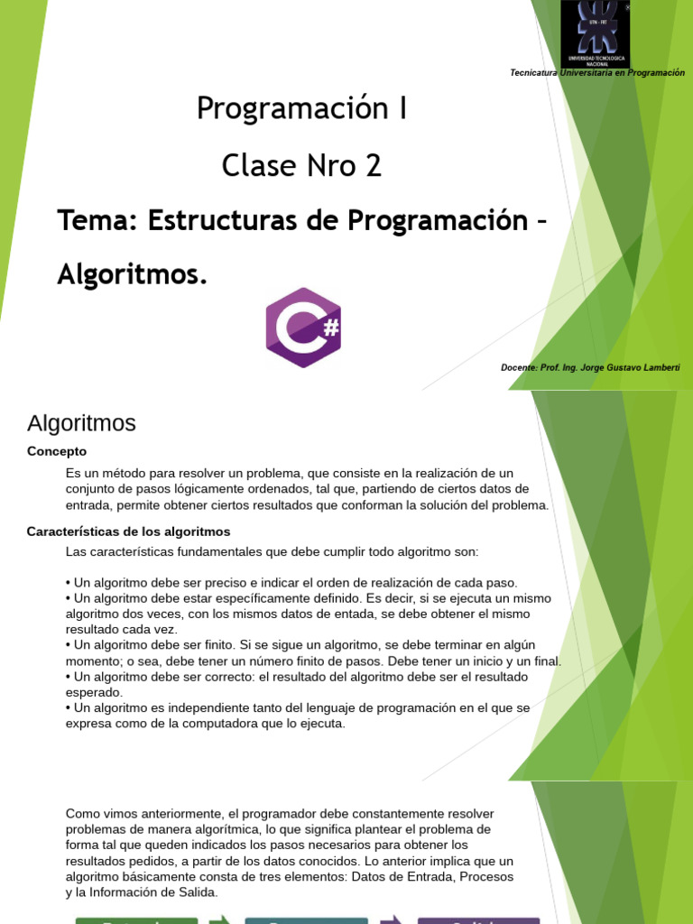 2 Clase 2 | PDF | Algoritmos | Programación de computadoras