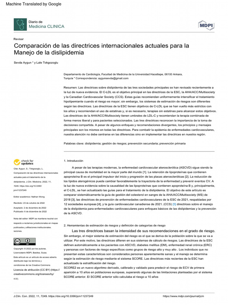 Comparison of Current International Guidelines For The Management of ...