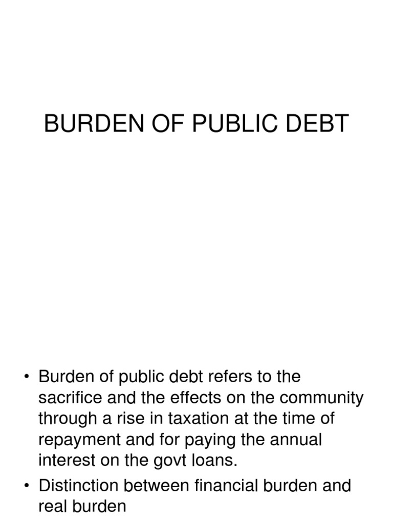 Understanding Public Debt Burden | PDF | Government Debt | Debt