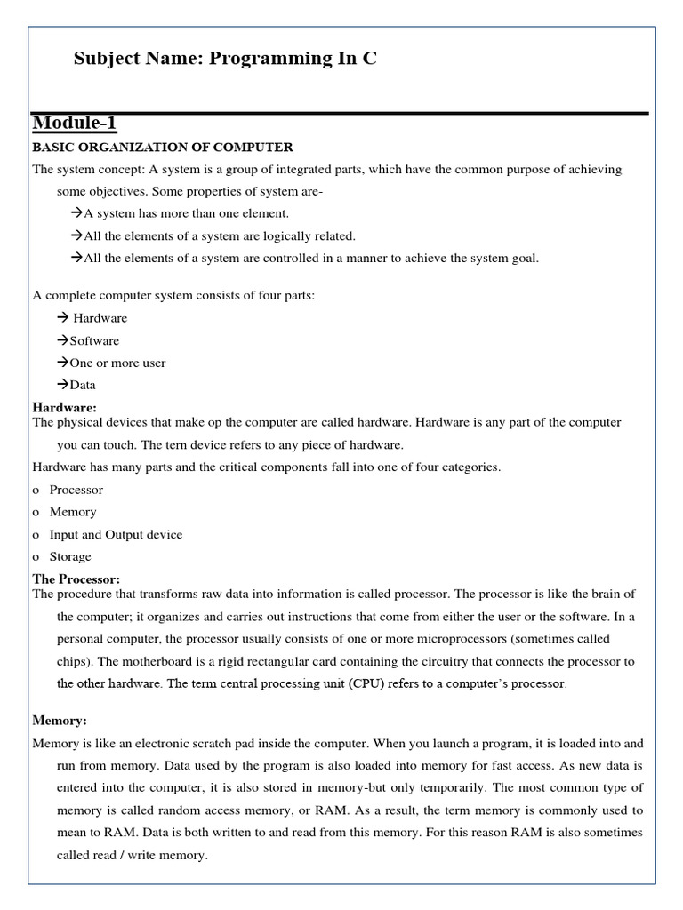 C Program Note | Download Free PDF | Computer Data Storage | Compact Disc