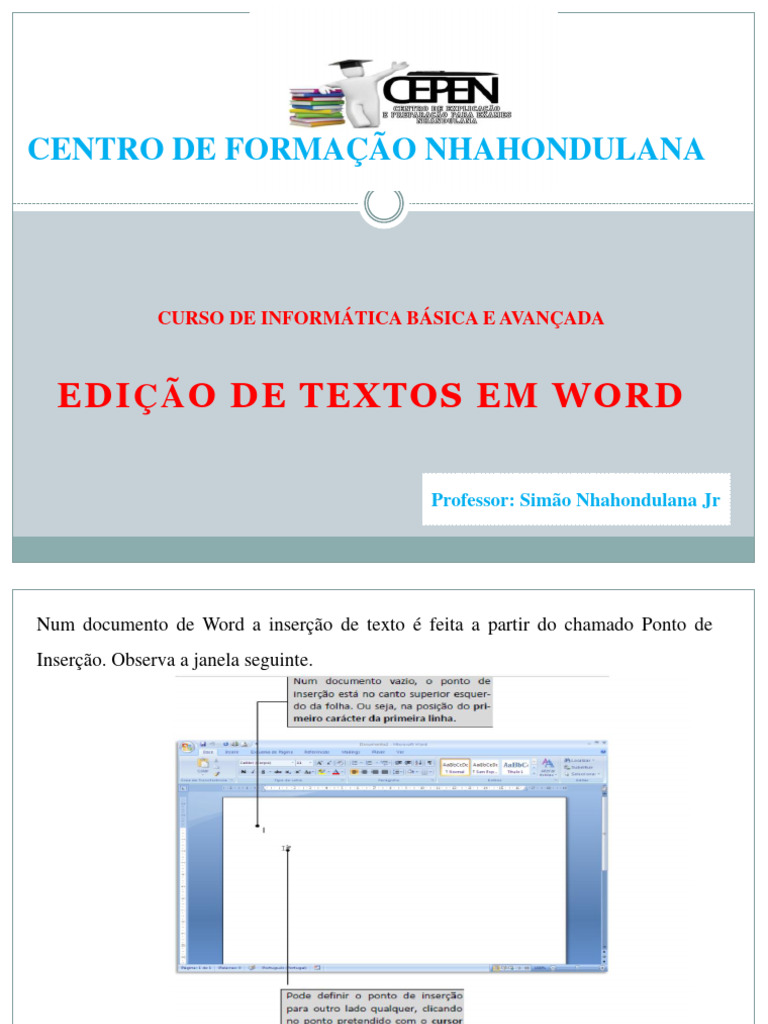 Edicao de Textos em Word 2024 | PDF | Janela (informática) | Teclado de ...