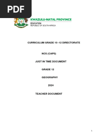 Grade 12 Geo JIT 2024 Teacher Document Solutions