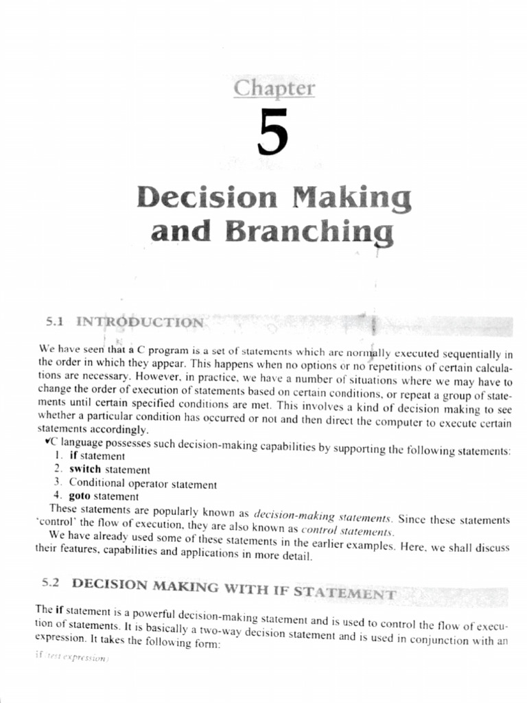 Lec Note 3.1 - Decesion Making & Branching | PDF | Software Engineering ...