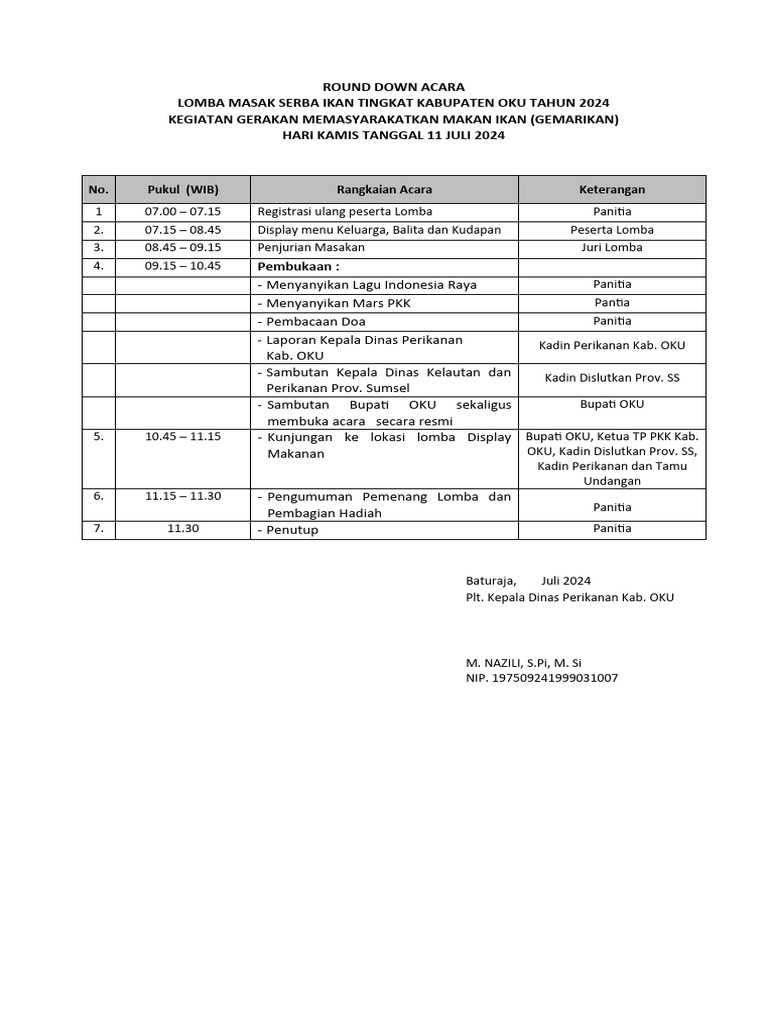 Round down acara lomba masak 2024 pdf