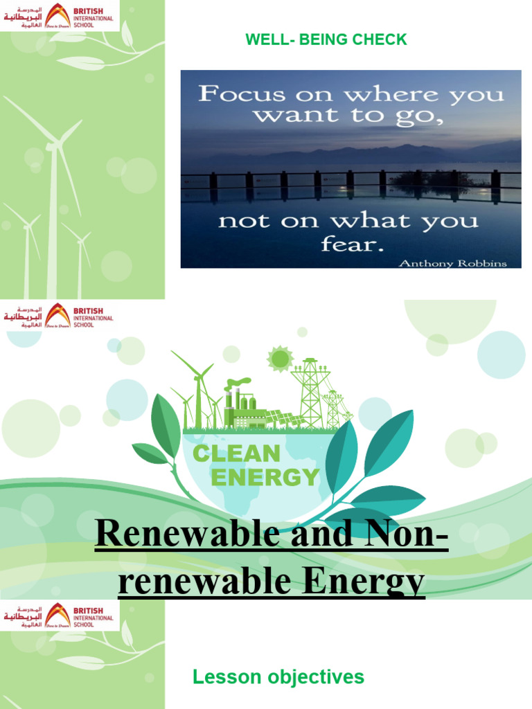 Renewable vs Non-Renewable Energy Guide | PDF | Renewable Energy ...