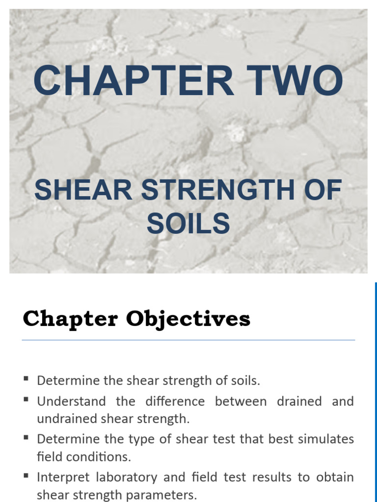 Chapter Two: Shear Strength of Soils | PDF | Soil Mechanics | Civil ...