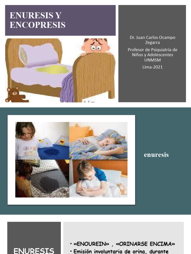Enuresis y Encopresis Unmsm 2021 | PDF | Estreñimiento | Orina nocturna ...
