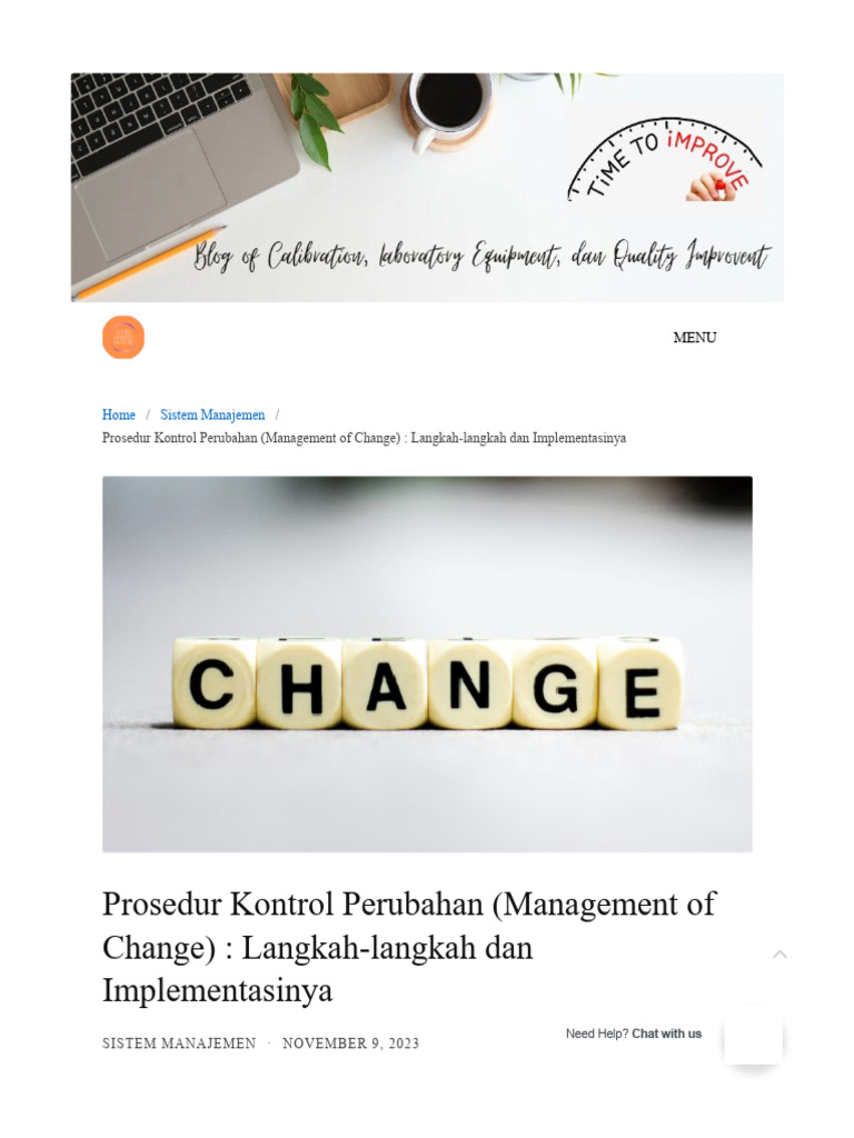 Prosedur Kontrol Perubahan (Management of Change) - Langkah-Langkah Dan ...