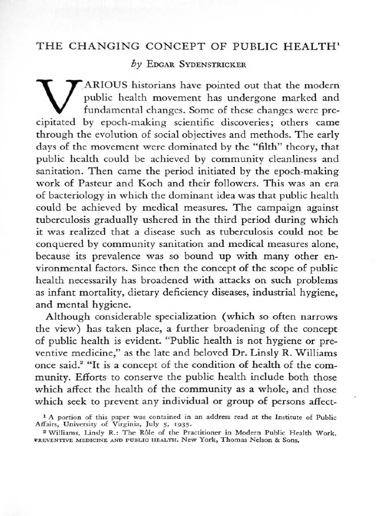 13 4 The Changing Concept of Public Health | PDF | Public Health ...