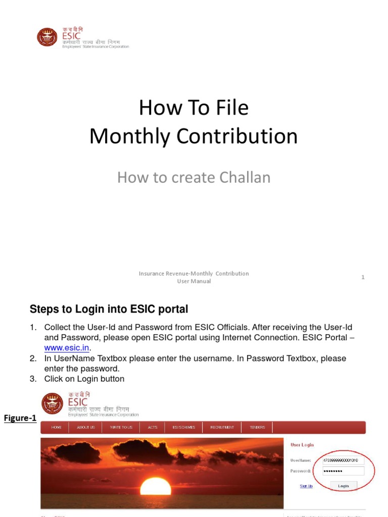 ESIC Monthly Contribution User Manual | PDF | Microsoft Excel | Hyperlink