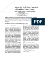 Virtual Laboratory For Real-Time Control of Inverted Pendulum/Gantry Crane