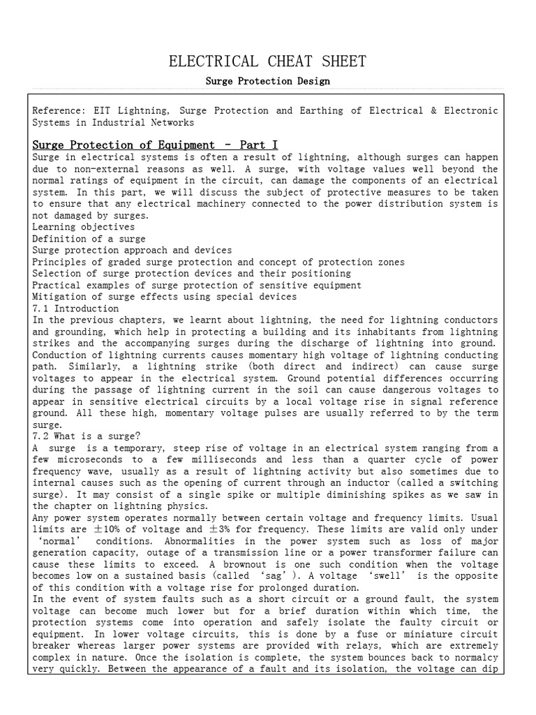Surge Protection Design Guide | PDF | Transformer | Lightning